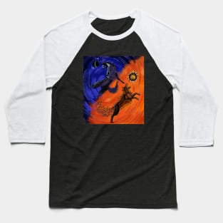 Hati & Skoll Redux (full color) Baseball T-Shirt